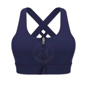 Sujetador deportivo sin costuras de alta calidad para mujer, para entrenamiento, ropa deportiva transpirable con logotipo frontal a la venta - Product Image 1