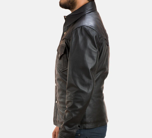 Veste en cuir à prix abordable de service OEM de haute qualité. Veste en cuir à prix d'usine de meilleurs fabricants de matériaux - Product Image 4