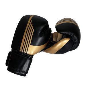 Diseño de logotipo personalizado Negro Dorado Impreso Guantes de entrenamiento de gimnasio Correa de muñeca ajustable Lucha Guantes DE BOXEO - Product Image 3