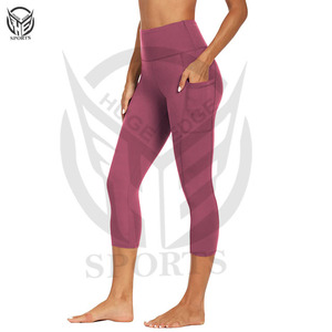 Leggings Deportivos de Cintura Alta para Mujer con Bolsillos, Control de Abdomen, Elásticos en 4 Direcciones, Ideales para Yoga, Precio al por Mayor - Product Image 3