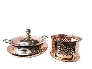 Royal copper CRAFT chafing จานชามพรีเมี่ยมหรูหราบุฟเฟ่ต์เซิร์ฟเวอร์สำหรับอาหารที่อบอุ่นและการนำเสนอที่สมบูรณ์แบบ - Product Image 4