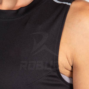 Camisetas de Verano Personalizadas de Alta Calidad OEM para Mujer, Transpirables, de Secado Rápido, Casuales, Bonitas, a la Moda, de Algodón, Bambú, Cuello Redondo, Lona - Product Image 5