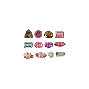10.10cts Mix Shape Lot 12 Pcs Lot Natural Multi Tourmaline Lot 5x5mm a 9x4mm Piedra preciosa suelta para la fabricación de joyas - Product Image 2
