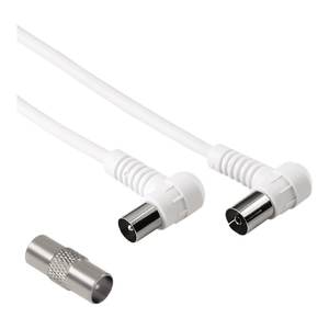 Antena de TV por cable de audio y vídeo de 1,5 m, blanca, 75 Db, con adaptador, modelo 00205299 - Product Image 1