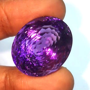 Lote de 3 Piezas de Amatista Natural de 22-31 mm, Corte Láser en Forma de Corazón, Pera y Ovalado, 134 Quilates, Iroc Sales, Piedras Preciosas Sueltas de Alta Calidad para Joyería - Product Image 4