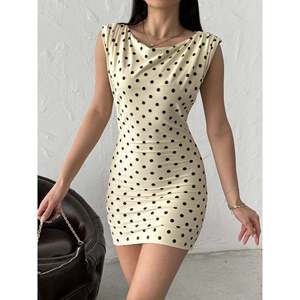 3146 มินิเดรสลายจุด - สีดำ - Product Image 4