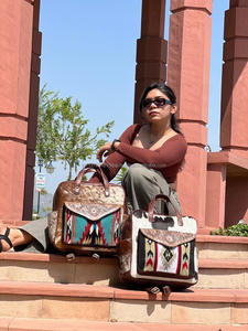 Nouveau élégant mode chaude véritable sacs à dos en cuir de fourrure de vachette usiné à la main élégant sculpture sacs à dos en cuir sacs à dos de Style occidental - Product Image 3