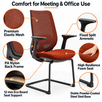 Chaise de visiteur commerciale en maille, siège de conférence moderne pour salle de formation, salle de réunion et espace de bureau