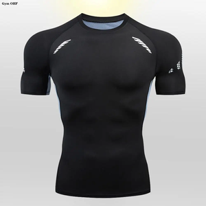 เสื้อยืดผู้ชาย เสื้อวิ่ง เสื้อยืดรัดกล้ามเนื้อผู้ชาย ชุดกีฬา เสื้อกันแดดสำหรับออกกำลังกาย เสื้อสำหรับฝึกซ้อมมวย ยิวยิตสู บราซิลเลียนยิวยิตสู เสื้อกีฬา - Product Image 6