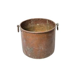 Lot de 3 jardinières en cuivre pur faites à la main avec motif de fleurs en pierre de diamant antique de bonne qualité Style mignon jardin fête de mariage - Product Image 2