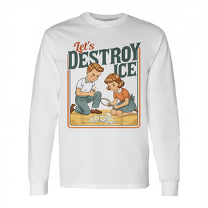 T-shirt promozionale a maniche lunghe Destroy Ice Let's Ice Destroy! - Product Image 2
