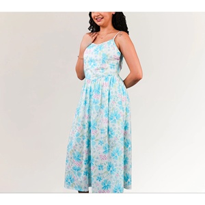 Vestido Midi Floral de Algodón para Mujer, Diseño Personalizado, Estilo Gótico Informal, Tallas XS-5XL, Transpirable, Cintura Natural, para el Día a Día o para Salir de Fiesta - Product Image 6