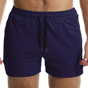 Pantalones cortos de Jersey informales para hombre, secado rápido, transpirable, algodón, poliéster, antiarrugas, deportes al aire libre, ropa de gimnasio, logotipo bordado, deslizamiento lateral - Product Image 6