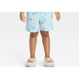 Cat & Jack Pantaloncini Bermuda in Spugna Francese Blu Taglia 3T per Bambini, Tessuto Traspirante con Tasche Decorative e Design Stampato - Product Image 2