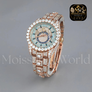 Exclusive Design Moissanite Diamond <b>Watch</b> <b>Men</b> Luxury Automatic <b>Watch</b> 18K Gold Stainless Steel <b>Waterproof</b> Fancy Wristwatch - Product Image 6