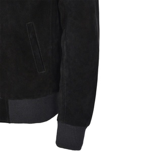 Veste en cuir noir pour homme, nouvelle veste bomber en cuir d'hiver, style en cuir de vache véritable - Product Image 5