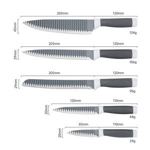 มีดทำครัวสีดำมีดเชฟทำจากสเตนเลสมีดที่จับได้บริการ OEM & ODM - Product Image 5