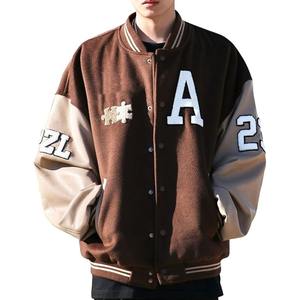 Veste universitaire personnalisée en laine avec manches en cuir Letterman Bomber de qualité supérieure | Fabricant OEM/ODM - Product Image 4