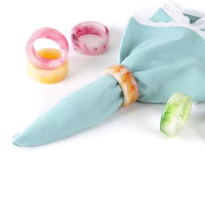 Elegant traditional <b>resin</b> napkin <b>rings</b> for dining occasions and home party accessories - Product Image 1