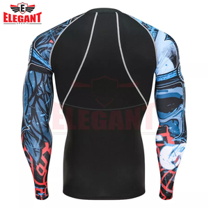 Camiseta de compresión de boxeo de manga larga multifuncional MMA Rash Guard para hombre, estampado personalizado, transpirable, recién llegado, ropa de MMA - Product Image 6