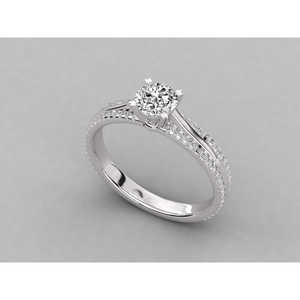 Bague solitaire en or 10 carats pour femmes, diamant cultivé en laboratoire - Product Image 3