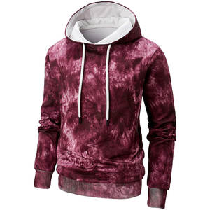 Venta al por mayor Tie Dye Pullover Hoodie 320 GSM Low MOQ mezcla de algodón personalizado serigrafía y bordado - Product Image 5