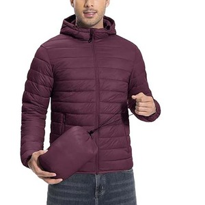 Men's XS High-Street Winter Puffer <b>Jacket</b> Hooded <b>Long</b> Sleeve <b>Waterproof</b> Windproof Canvas Front Logo Coated Polyester <b>Jacket</b> - Product Image 1