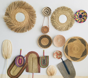 Eco-friendly seagrass craftsmanship hanging <b>plate</b> <b>for</b> elegant <b>wall</b> styling produced by skilled artisans in Vietnam - Product Image 5