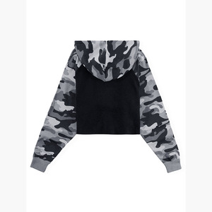 Sudadera con capucha corta de gran tamaño para mujer de moda de manga larga de Color sólido con capucha para Joggers Yoga o trajes Casuales - Product Image 3