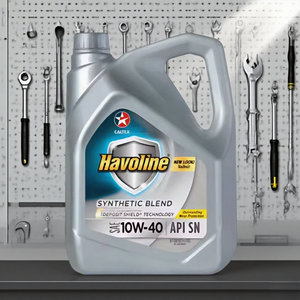 Aceite de motor de mezcla sintética Havoline SAE 10W-40 SN de CALTEX, plástico 4L (14KG), alto rendimiento para automóviles, funcionamiento suave - Product Image 1