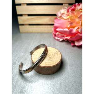 Navajo Handmade 14k Gold & Sterling <b>Silver</b> Cuff <b>Bracelet</b> Cultural Collectible Jewelry - Product Image 2