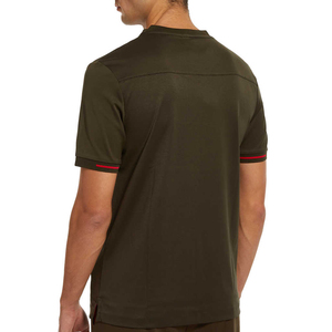 Vente en gros T-shirt homme 100% coton de haute qualité, col rond respirant avec motif solide de style Hip Hop et technique de teinture unie - Product Image 4