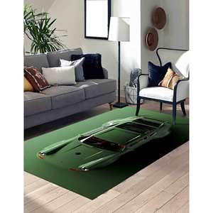 Tapis imprimé géométrique, design moderne, antidérapant, parfait pour la cuisine et la voiture, tapis fin non tissé - Product Image 5