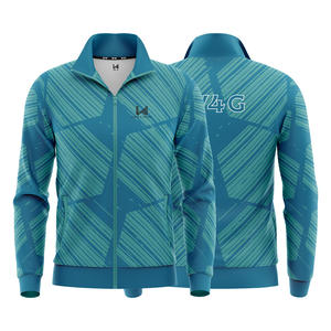 Customized Logo Windproof Breathable Unisex Bomber Jacket Full Zip Loose Fit High Quality Low Price Spring Wear Polyester/Cotton - Product Image 3