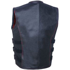 Chaleco de cuero de alta calidad para hombres, motocicleta, prendas de vestir exteriores de moda, costura duradera, opción de marca personalizada - Product Image 4