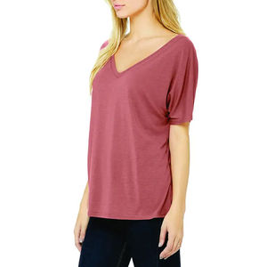 Venta al por mayor de ropa personalizada camiseta de impresión de diseño de las mujeres camisetas lisas de color personalizado camisetas para las mujeres de alta calidad camiseta - Product Image 5