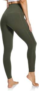 Legging décontracté pour femmes OEM 100% coton haute qualité longueur genou meilleur prix vêtements de sport logo personnalisable taille moyenne respirant - Product Image 3