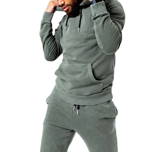 Conjuntos de pantalones de chándal con capucha de algodón pesado de alta calidad personalizados Jersey transpirable para hombre chándales sublimados impresos diseño cosido - Product Image 1