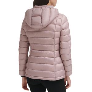 Veste matelassée réversible imperméable en duvet de canard pour femme, logo personnalisé, hiver, coupe slim, ultra légère, capuche courte, printemps, automne, grande taille - Product Image 2