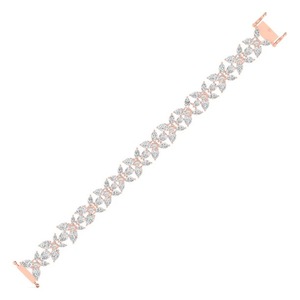 IGI Certified Marquise Floral Lab Grown Diamond Statement Bracelet in 9K Yellow / White / Rose Gold - Product Image 5