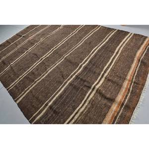 Alfombra Rectangular Grande de Lana Hecha a Mano, Color Beige Marrón Rústico, 7.3 x 10.7 pies, Ecológica, Tradicional, Turca, con Diseño Abstracto de Patchwork - Product Image 4