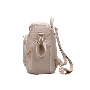 Custom Designer Waterproof Solid Luxury Leather Diaper <b>Changing</b> Backpack Casual Sports <b>Bag</b> with Old Diaper <b>Bag</b> Features - Product Image 1