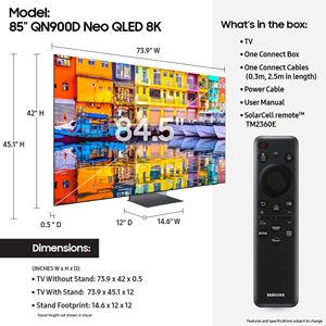 85-Inch Class 8K Smart <b>TV</b> Sound Edge Motion Enhancer Voice Assistant (Renewed) 100 Inch Flat Screen 120Hz WebOS Crt Plasma - Product Image 6