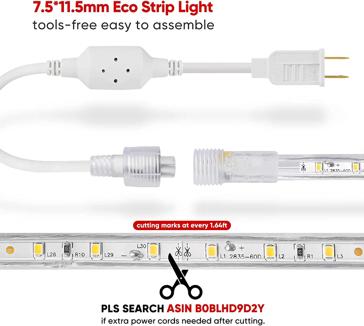 LED Strips Light ETL Listed Flexible Cuttable LED Light IP65 Waterproof LED Light Strips