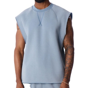 Oversized Plus Size Bodybuilding <b>Stringer</b> Loose Design Custom Unisex Fashionable Casual Wear High Street Round Neck Tank Top - Product Image 4