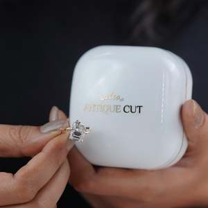 IGI Certified Emerald Cut Engagement <b>Ring</b> with Pear <b>Diamond</b> Elegant <b>Diamond</b> <b>Rings</b> Collection - Product Image 6