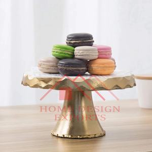 Soporte de pastel de metal de aluminio dorado personalizable más vendido para decoración de bodas con acabados y tamaños personalizados - Product Image 3