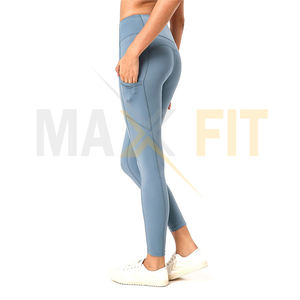 MAXFIT ENTERPRISES Premium High Flannel Knitted Yoga Pants <b>Compression</b> Gym Running <b>Leggings</b> Digital Print Fitness Workout Waist - Product Image 3