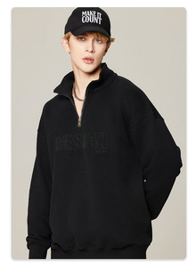 Customize Winter <b>Hoodies</b> OEM High Quality <b>Oversized</b> Cotton <b>Fleece</b> Breathable Quick Dry Pocket Casual for <b>Men</b> - Product Image 2