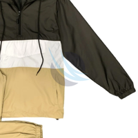 Ensemble de survêtement 2 pièces pour homme, coupe-vent à capuche élégant pour l'hiver, grande taille, imprimé, écologique et léger